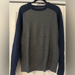 Rye Men's Charcoal and Navy Crewneck Sweater